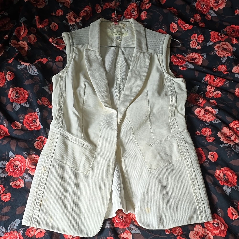Rag & Bone Women's Cream Sleeveless Jacket